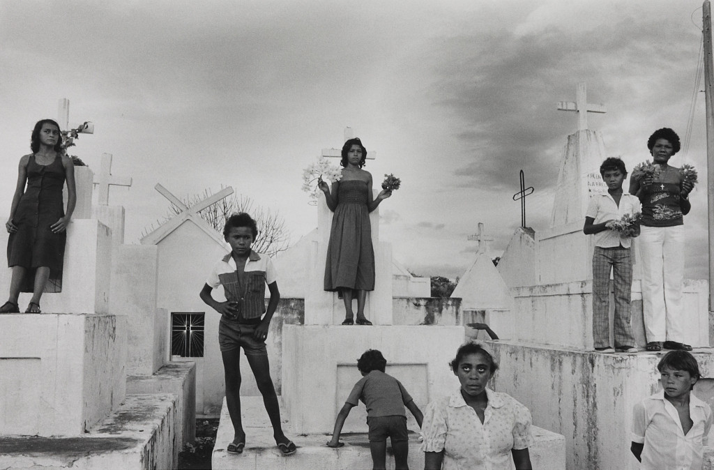 Brazil, Standing on a tombstone