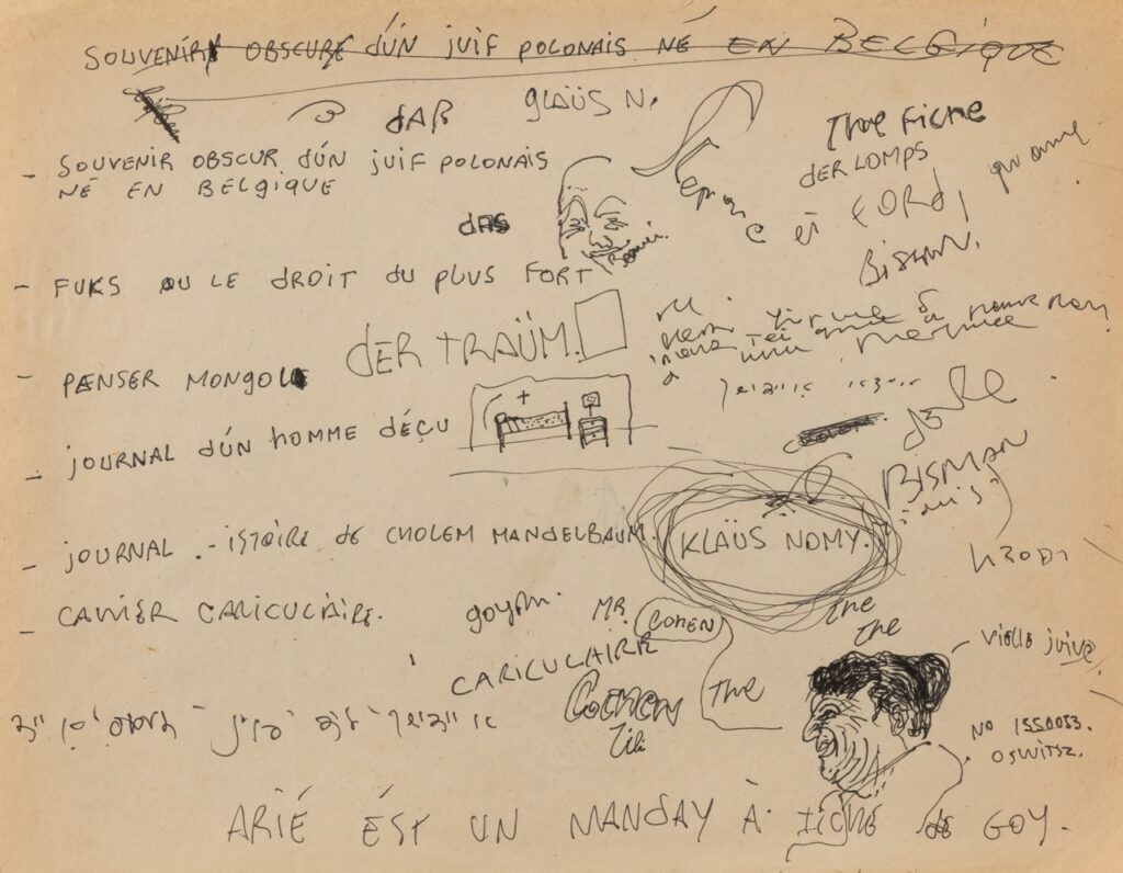 Souvenir obscur d’un juif polonais né en Belgique